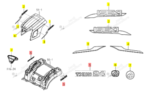 Autocollant TXGS24 Iseki 1845-901-004-00