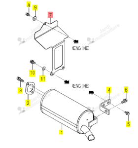 Protection Échappement ISEKI 1836-103-042-00