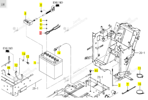Fixation Batterie ISEKI 1836-112-042-10
