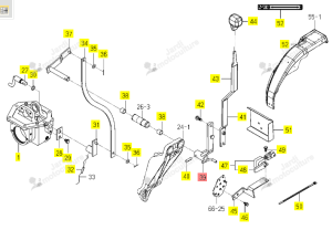 Bras de levier PTO ventrale Iseki 1837-229-620-10