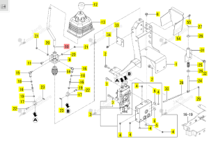 Levier Joystick Iseki 1836-512-042-10
