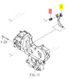 Levier complet Iseki 6215-548-012-00