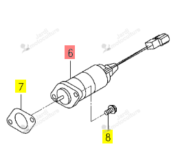 Solénoïde d'arrêt moteur Iseki 6281-910-015-10