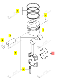 Jeu de 2 Demi Coussinet Iseki 6212-271-016-00