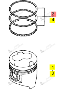 JEU DE SEGMENTS +0.5 ISEKI 6212-124-013-30