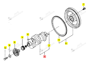 Vilebrequin TXG23 Iseki 6212-310-019-20