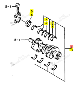 Jeu de 8 Demi-Coussinet Iseki 6211-540-001-00
