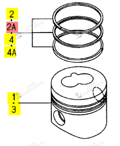 JEU SEGMENTS ISEKI 6212-124-004-10
