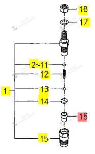Nez d'injecteur Iseki 6215-311-005-00