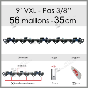 Chaîne de tronçonneuse OREGON 91VXL056E Alpina, Husqvarna, Parkside, Stiga