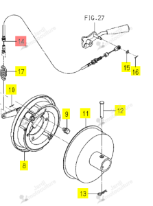 Câble de frein ISEKI 1157-412-002-00