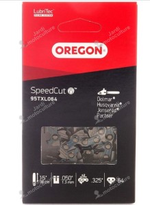 Chaîne de tronçonneuse Oregon 95TXL064E pas .325" 1.3 mm  jauge 64 maillons pour Husqvarna, Jonsered, Dolmar, Partner