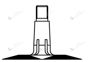 Chambre à air 18×6.50‑8 (Ø 8″), valve droite TR13 – réf. 186508TR13