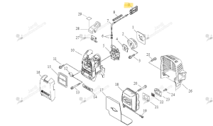 Connecteur de câble à gaz debrousailleuse ECHO 17808155932