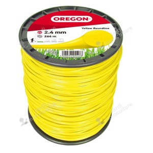 Fil Débroussailleuse Rond Nylon Jaune 2,4 mm x 264 m Oregon 69-365-Y - Longue Durée