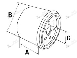 Filtre à huile adaptable pour BRIGGS & STRATTON  KOHLER 492056 - 492932 - 696854 - 795137 - 4300408
