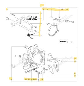 Frein complet Husqvarna 338XPT 503935205