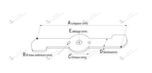 Lame 665 mm adaptable ISEKI 8674-306-002-00