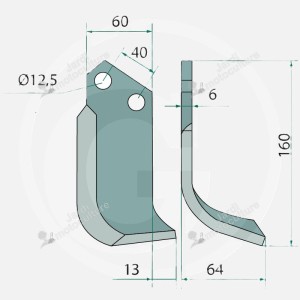 Lame de fraise droite Réf. Origine 5802 R