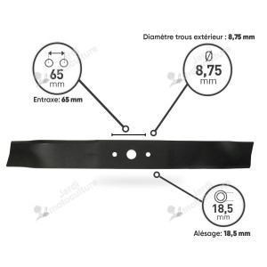 Lame pour tondeuse autoportée Castelgarden 504MM GGP 82004346-0
