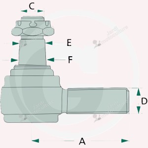 Rotule de direction Ford-New Holland 81825595 – 230 mm