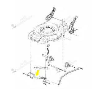 Support de roues avant MTD 687-02388A-S