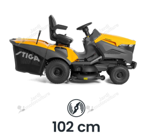 Tondeuse autoportée STIGA Estate 9102 W – 102 cm – Honda bicylindre – Bac 320 L