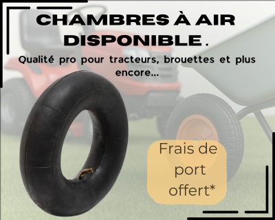 Chambre à air. Frais de port offerts sur tout achat de chambre à air, en France métropolitaine.