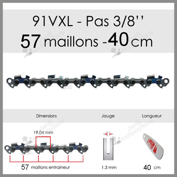 Chaîne tronçonneuse 91VXL057E Oregon