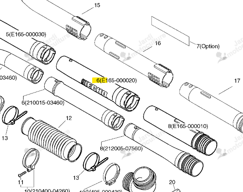 Tube Inter N Echo & Shindaiwa E165000020