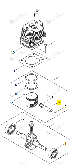 AXE DE PISTON Echo & Shindaiwa V611000020