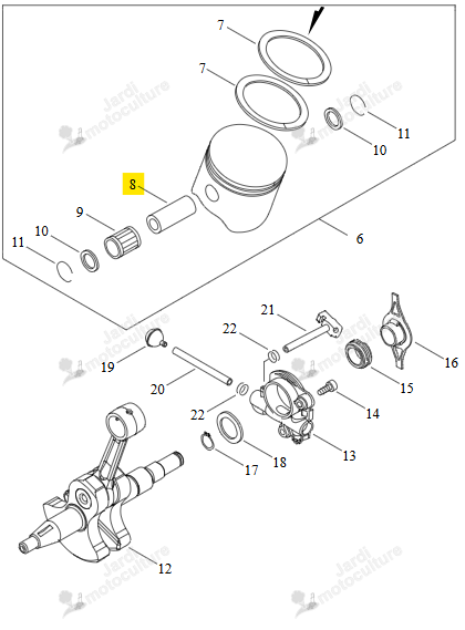 AXE PISTON Echo & Shindaiwa V609000080