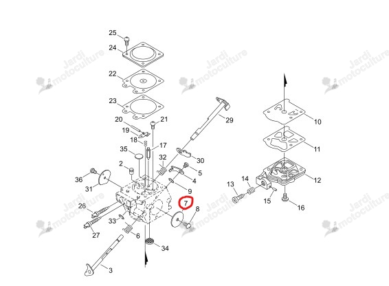 Valve carburateur ECHO P005003160