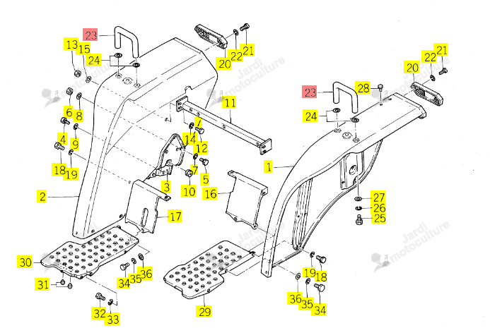 Main Courante Iseki 1421-606-002-00