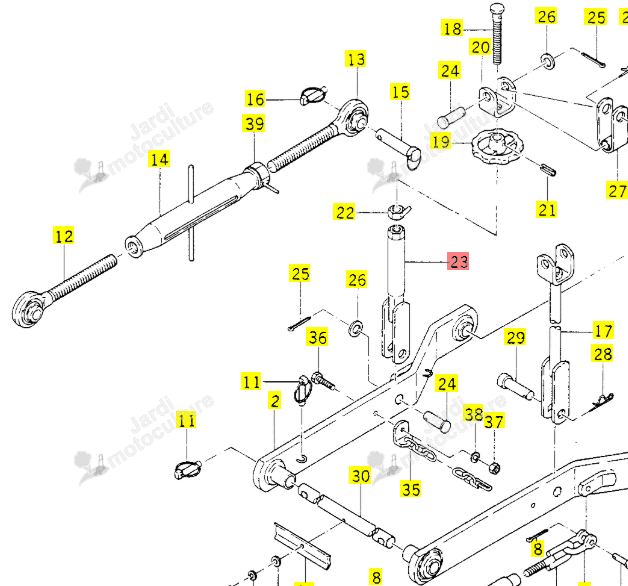 Chape de Relevage Droit Iseki 1427-511-290-01