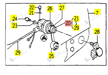 Interrupteur ISEKI 1560-658-310-30