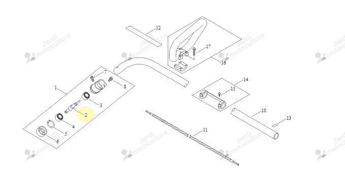 Axe pour arbre de sorti ECHO C534000341