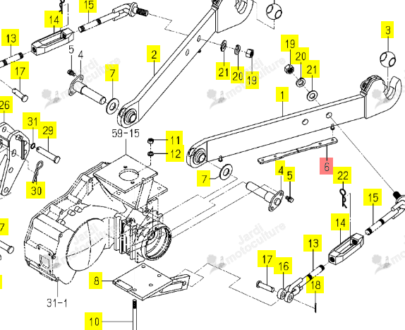Support Droit Iseki 1560-525-210-50