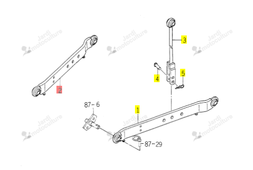 Bras de Relevage Droit Iseki 1560-525-230-80