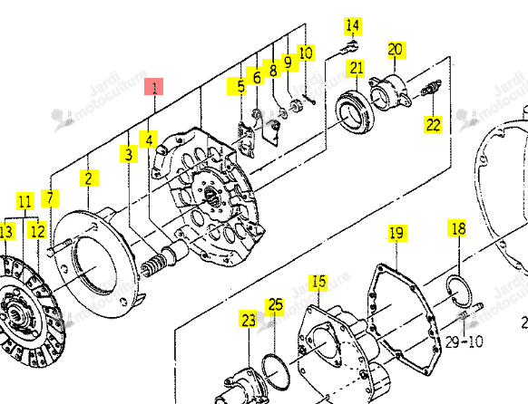 Mécanisme Embrayage TK Iseki 1564-121-220-00