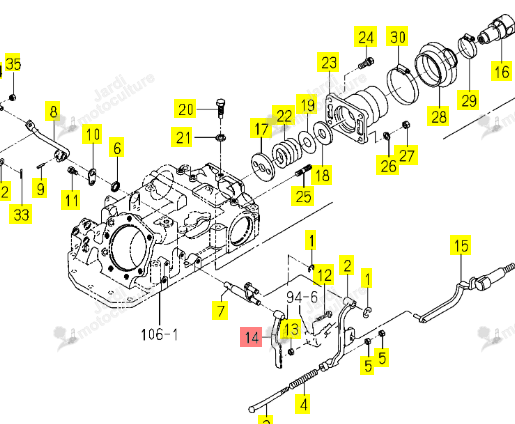 BRAS ISEKI 1564-510-250-00
