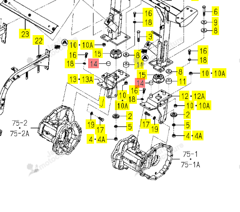 Silentbloc Iseki 1566-701-102-00