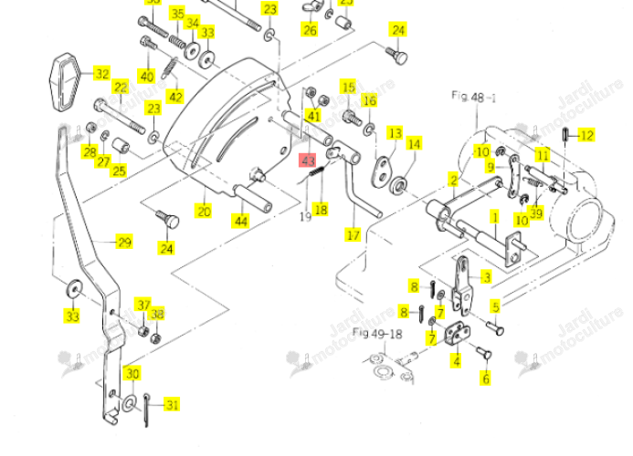 Entretoise Iseki 1480-505-203-00