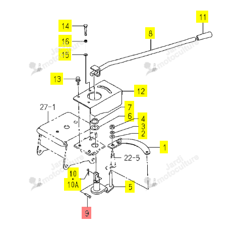 Goupille Iseki 1480-504-002-00