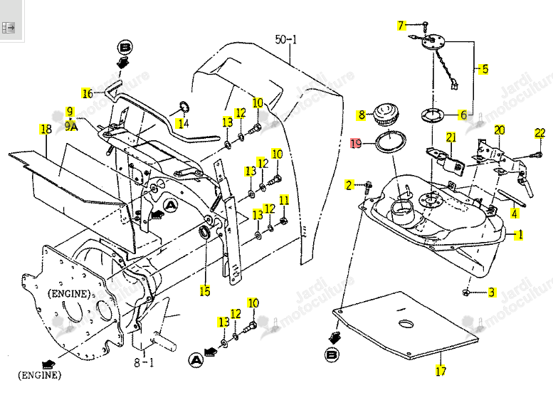 Couvercle Iseki 1560-111-003-20