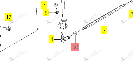 Câble de Batterie (+) Iseki 1509-112-002-00