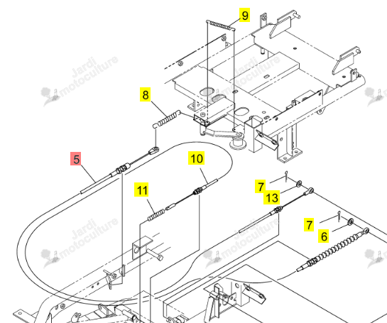 Câble Embrayage Lame Iseki 0675-760-011-0