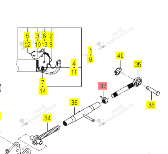 Frein de Tendeur Iseki 1402-511-600-02