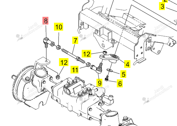 Rotule Droite M12 Iseki 0672-630-011-0