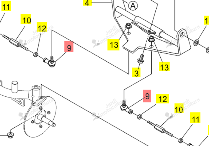 Rotule Intérieure M10 Iseki 0670-610-013-0
